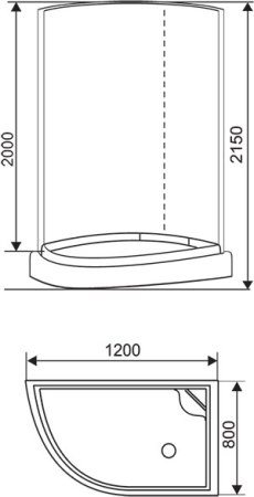 Душевая кабина Arcus S-08 R 