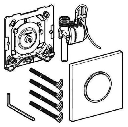 Ручной пневмопривод смыва Geberit Sigma 10 116.015.KJ.1 для писсуара 