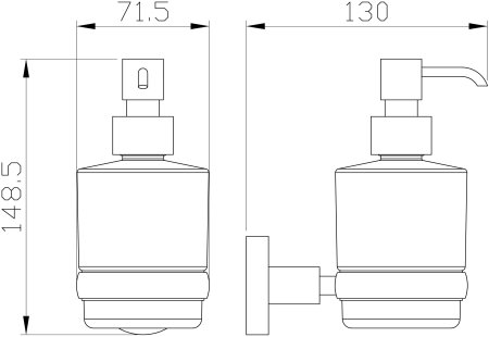 Дозатор мыла WONZON & WOGHAND, Хром (WW-8133) 