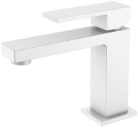 Смеситель для раковины Boheme Qubic 471-MW Белый матовый