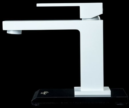 Смеситель для раковины Boheme Qubic 471-MW Белый матовый 