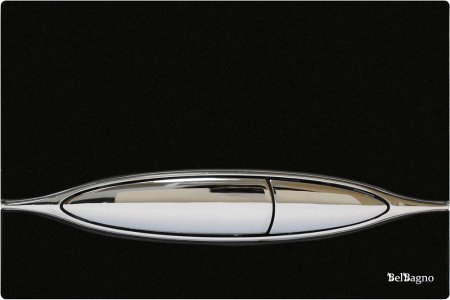 Кнопка смыва BelBagno Artcraft BB-P46001 хром/черное стекло 