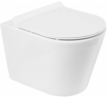 Унитаз BelBagno Flay-R BB053CHR подвесной без сиденья 