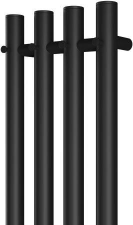 Полотенцесушитель электрический Point Деметра PN12832B П3 180x1200 диммер справа, черный 