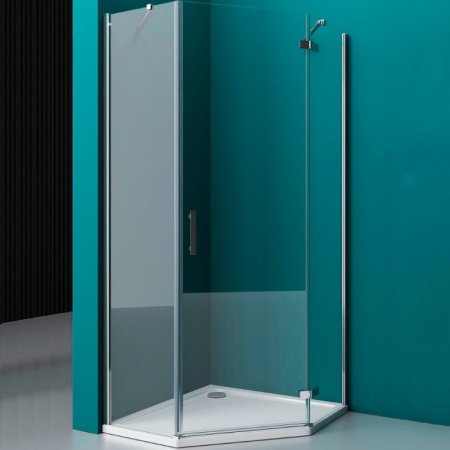 Душевой уголок BelBagno Kraft 90х90 KRAFT-P-1-90-C-Cr-R профиль Хром стекло прозрачное 