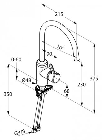 Смеситель Kludi Bingo star 428039678 для раковины 
