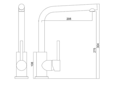 Смеситель для кухни Longran Logic LM2103 Нержавеющая сталь 