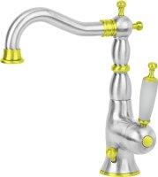 Смеситель Migliore Oxford 19158 для раковины хром / золото