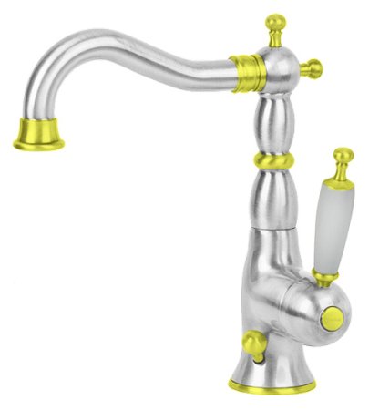 Смеситель Migliore Oxford 19158 для раковины хром / золото 