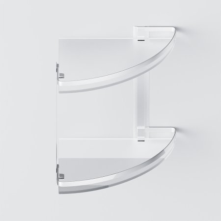 Стеклянная полка AM.PM Sense L A7456200 угловая Серебристая 