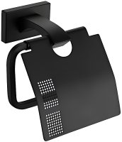 Держатель туалетной бумаги Gappo G0703-6 с крышкой Черный матовый