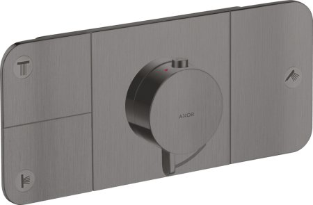 Термостат Axor One 45713340 для душа, шлифованный черный хром 
