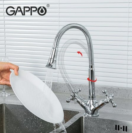 Смеситель для кухни Gappo G89 G4089 Хром 