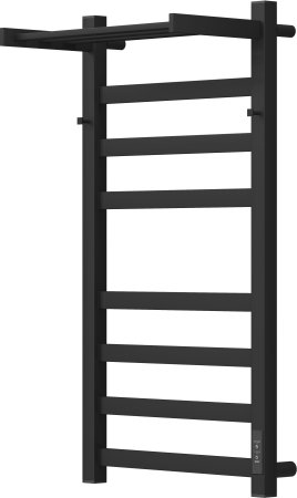 Полотенцесушитель электрический APEXTERMO Terra TR11184BM 800x400 с крючками и полкой, черный матовый 