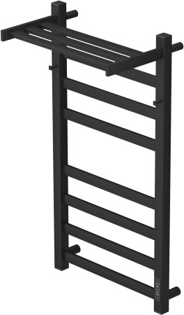 Полотенцесушитель электрический APEXTERMO Terra TR11184BM 800x400 с крючками и полкой, черный матовый 