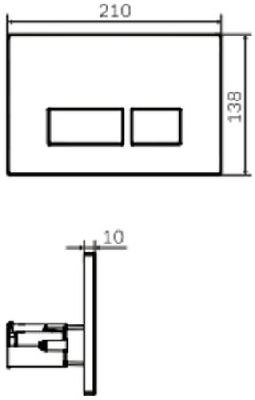 Клавиша смыва AM.PM Pro S I047001 Белая глянцевая 