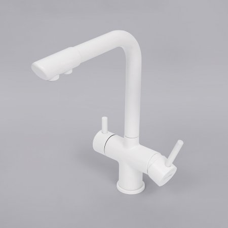 Смеситель WasserKRAFT A8357 для кухонной мойки, белый 