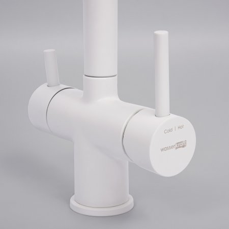 Смеситель WasserKRAFT A8357 для кухонной мойки, белый 