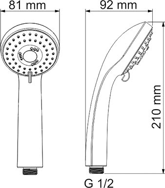 Смеситель WasserKRAFT Wern 4201 для ванны с душем, матовый хром 