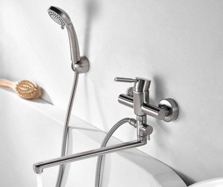 Смеситель WasserKRAFT Wern 4202L универсальный, матовый хром 