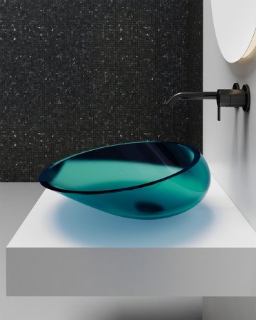 Раковина-чаша Abber Kristall 54 AT2812Aquamarin Бирюзовая 