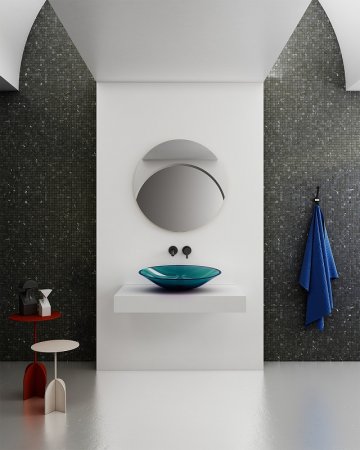 Раковина-чаша Abber Kristall 54 AT2812Aquamarin Бирюзовая 