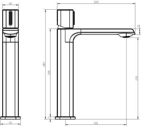 Смеситель для раковины ESKO Abu Dhabi" (ABU25)" 