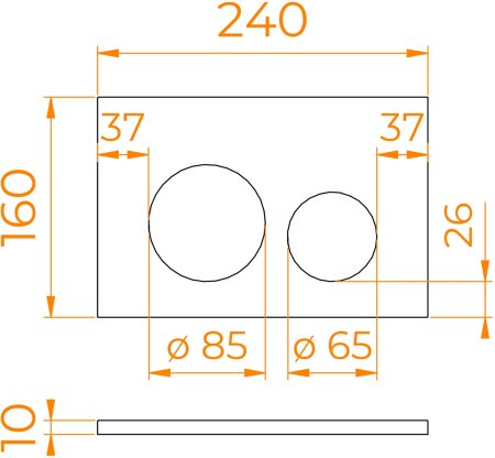 Кнопка слива RGW SWH-07Gb 