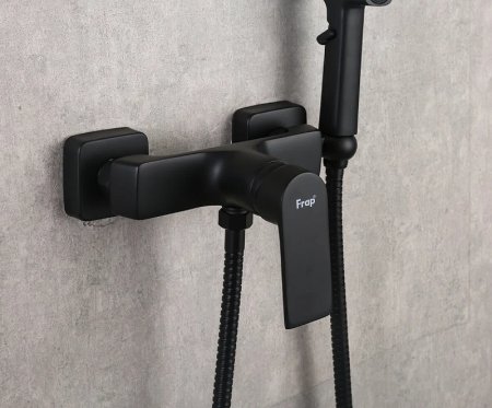 Гигиенический душ со смесителем Frap H71-6 F2071-6 Черный матовый 