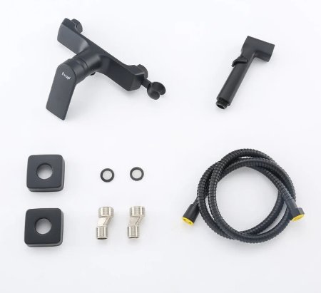 Гигиенический душ со смесителем Frap H71-6 F2071-6 Черный матовый 