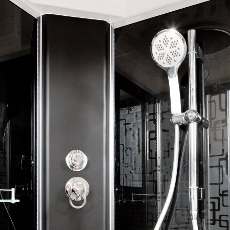 Душевая кабина Deto BМ1510 с гидромассажем BLACK 