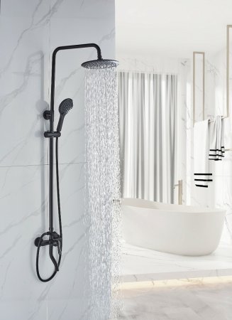 Душевая система Boch Mann Eco BM8825 Черная матовая 