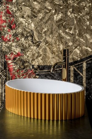 Раковина-чаша Boheme NeoArt Canale 50 878-G Золото Белая 