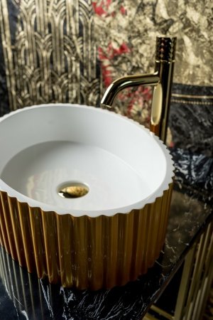 Раковина-чаша Boheme NeoArt Canale 50 878-G Золото Белая 