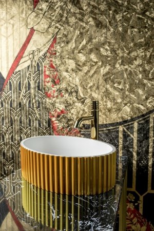 Раковина-чаша Boheme NeoArt Canale 50 878-G Золото Белая 