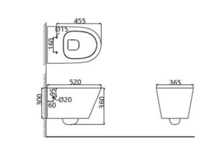 Унитаз подвесной Creo Creo CR1100R безободковый 