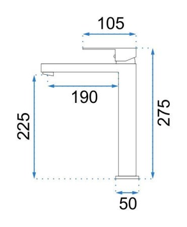 Смеситель для раковины без донного клапана Rea Fenix REA-B6394 