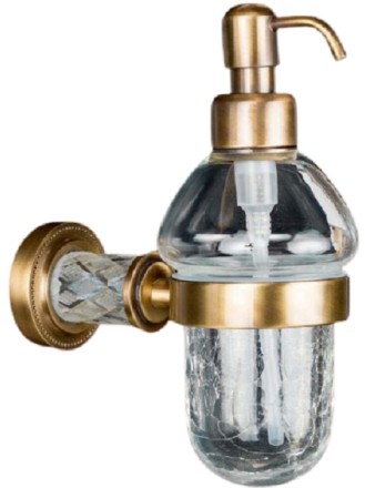 Дозатор для жидкого мыла Boheme Murano Cristal 10912-CRST-BR Бронза 