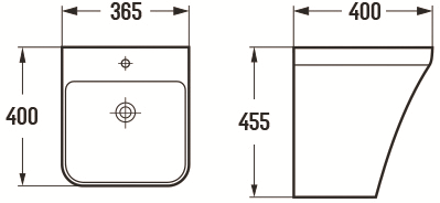 Раковина Ceramalux 500PMB 