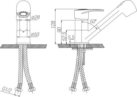 Смеситель для кухонной мойки Paulmark Holstein Ho214014 