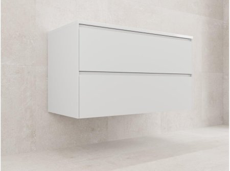 Тумба подвесная "ЛИМА 80" эмаль, под раковину LINE 80, 2 ящ., PLUS, белый матовый 
