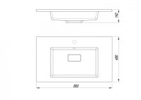 Тумба подвесная "ЛИМА 80" эмаль, под раковину LINE 80, 2 ящ., PLUS, белый матовый