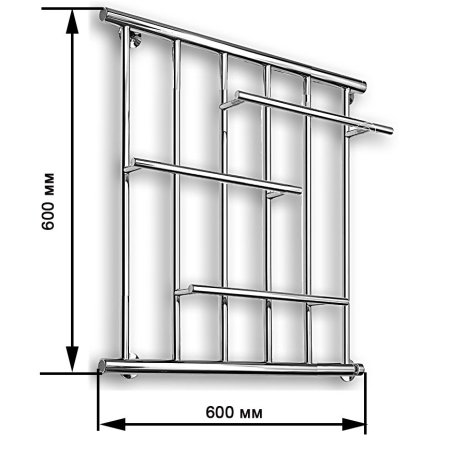 Полотенцесушитель водяной Ника Econ ПМ 6 ПМ6 60х60 