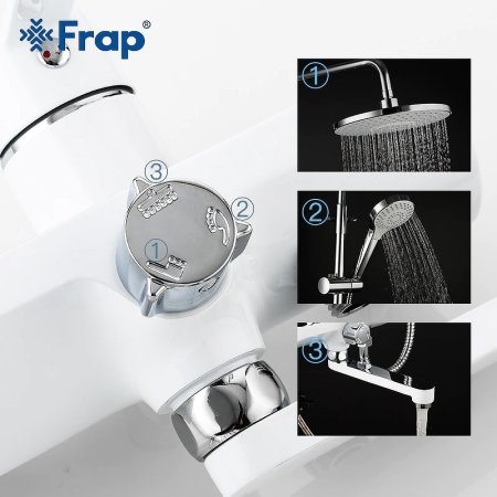 Душевая система Frap F2441 Белая Хром 