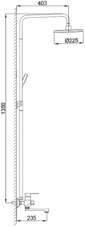 Душевая система Frap F2441 Белая Хром 