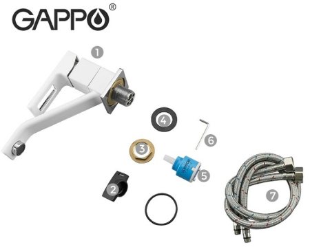 Смеситель для кухни Gappo G17-8 G4517-8 Белый 