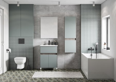 Тумба под раковину Aquaton Форест 60 1A278201FR9C0 Дуб рошелье Сумеречный голубой 