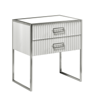 Тумба Armadi Art Monaco 80 см h84 см белая глянец + хром под раковину моноблок 866-080-WCR