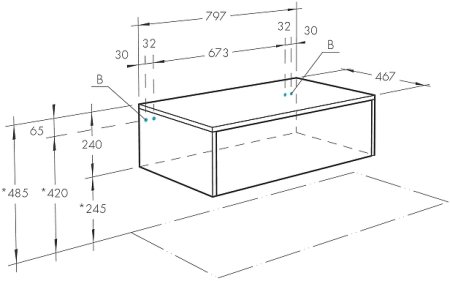 Тумба Aquaton Сакура 80 1A236603SKW80 подвесная Ольха наварра Белый глянец 
