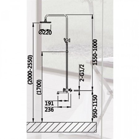 Душевая система ViEiR V140162 Хром 